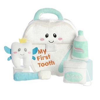 Ebba Small Multicolor Baby Talk 7" My First Tooth Engaging Baby Stuffed Animal