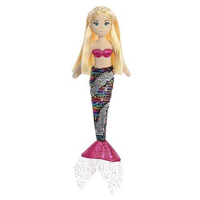 Aurora Large Multicolor Sea Sparkles Sequin Sparkles 18" Isla Enchanting Stuffed Doll