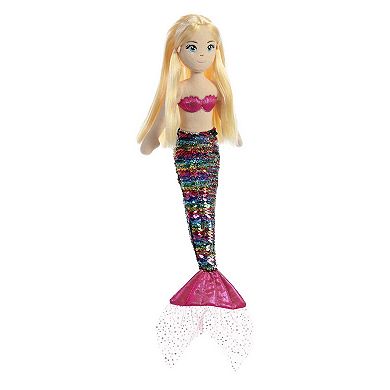 Aurora Large Multicolor Sea Sparkles Sequin Sparkles 18" Isla Enchanting Stuffed Doll