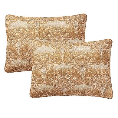 Indigo Ink Panther Ombre Medallion Boho Quilt Set