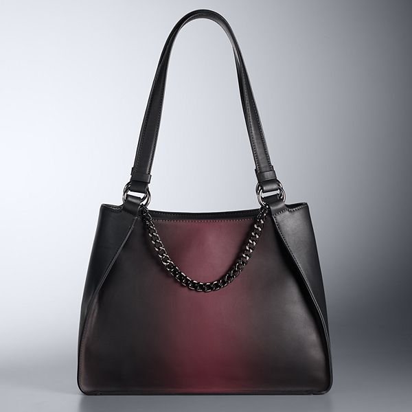 Simply Vera Vera Wang Harley Chain Tote Bag - Red Ancho Chili Ombre