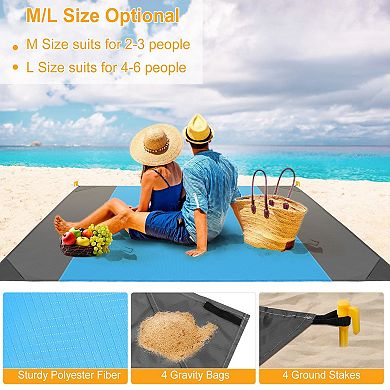 108x96.46'', Sand Proof Picnic Blanket Water Resistant Foldable Camping Beach Mat