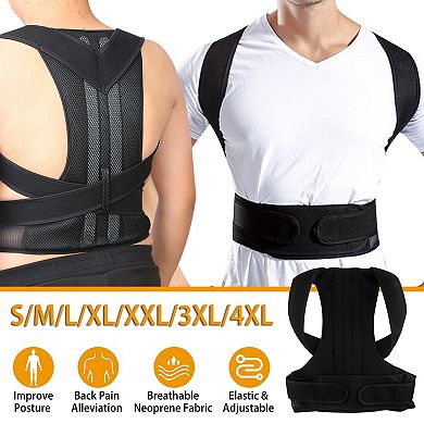 Posture Corrector Lumbar Upper Back, Clavicle Shoulder Brace Belt