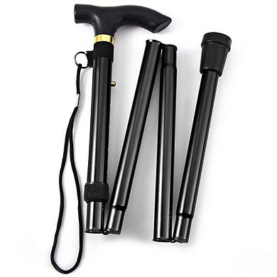 Adjustable Folding Travel Hiking Stick Aluminum Alloy Walking Cane