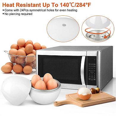 White, Microwave Egg Boiler Ball Shape Cooker