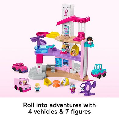 Fisher-Price Little People Barbie Dream House Playset with Vehicles & Figures 12-piece Set