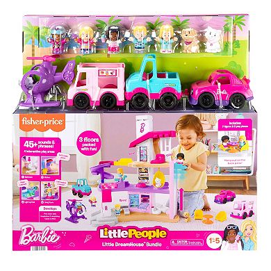 Fisher-Price Little People Barbie Dream House Playset with Vehicles & Figures 12-piece Set