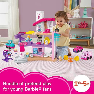 Fisher-Price Little People Barbie Dream House Playset with Vehicles & Figures 12-piece Set