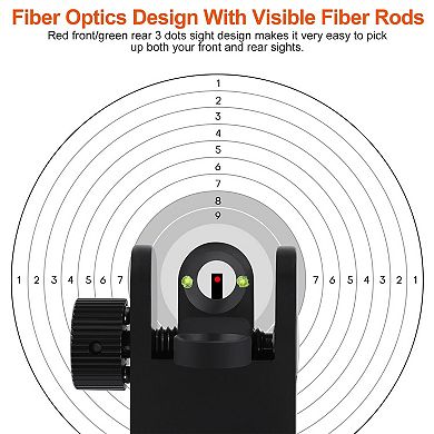 Black, Tactical 45-degree Offset Sights With Fiber Optics