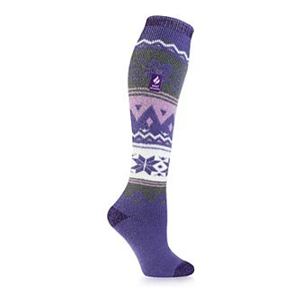 Women's Heat Holders Lite 5x Warmer Long Midweight Thermal Fairisle Socks