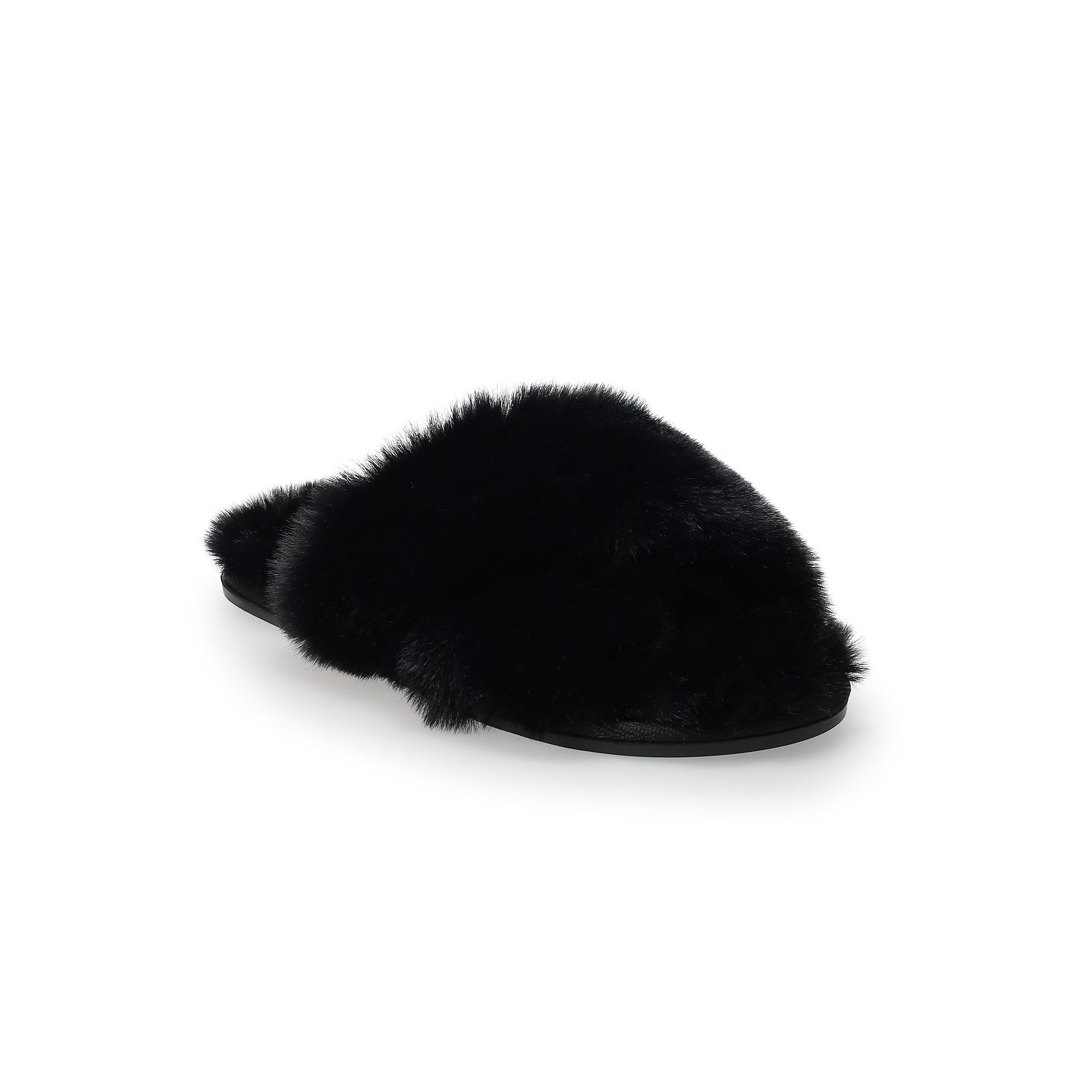 LC Lauren Conrad Raylyn Womens Slippers, Size: XS, Black