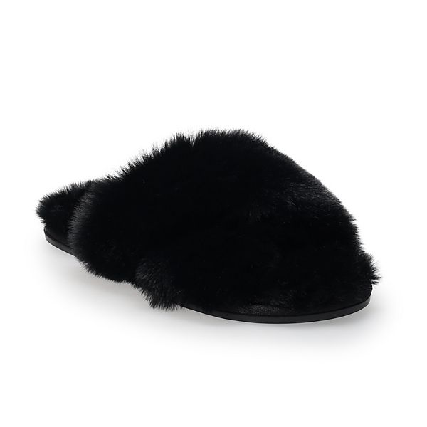 LC Lauren Conrad Raylyn Women's Slippers - Black (X SMALL)
