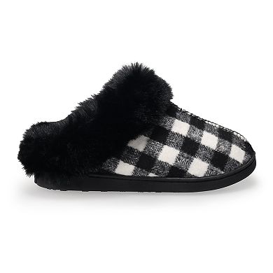 LC Lauren Conrad Allis Faux Fur Cuff Clog Women's Slippers