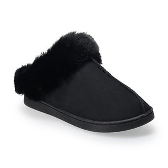 LC Lauren Conrad Allis Faux Fur Cuff Clog Women's Slippers