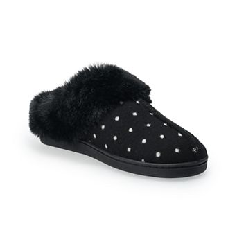 LC Lauren Conrad Allis Faux Fur Cuff Clog Women's Slippers