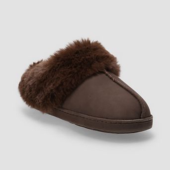 LC Lauren Conrad Allis Faux Fur Cuff Clog Women's Slippers