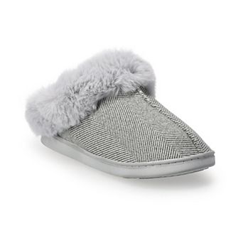 LC Lauren Conrad Allis Faux Fur Cuff Clog Women's Slippers