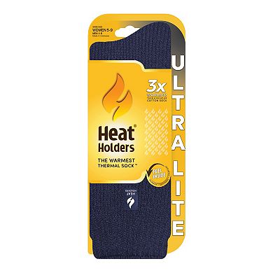 Women's Heat Holders Ultra Lite 3X Warmer Solid Crew Socks