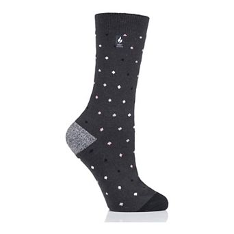 Women's Heat Holders Ultra Lite 3X Warmer Spots Crew Socks