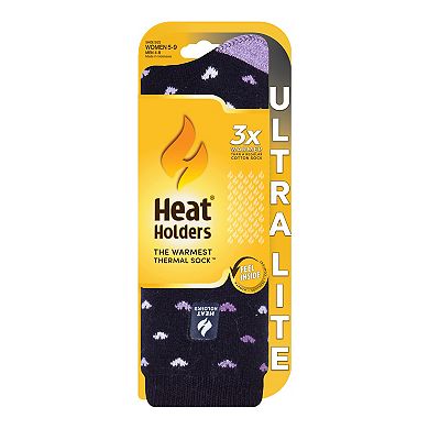 Women's Heat Holders Ultra Lite 3X Warmer Hearts Crew Socks