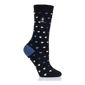 Women's Heat Holders Ultra Lite 3X Warmer Hearts Crew Socks