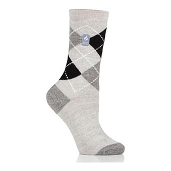 Women's Heat Holders Ultra Lite 3x Warmer Argyle Crew Socks