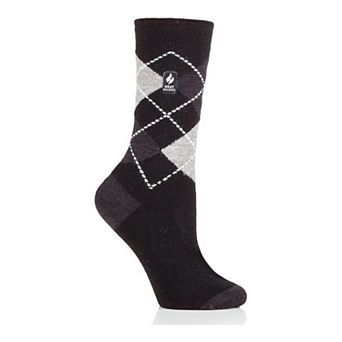 Women's Heat Holders Ultra Lite 3x Warmer Argyle Crew Socks