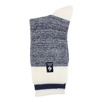 Women's Heat Holders Ultra Lite 3x Warmer Cream Block Twist Crew Socks