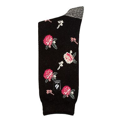Women's Heat Holders Ultra Lite 3x Warmer Flower Crew Socks