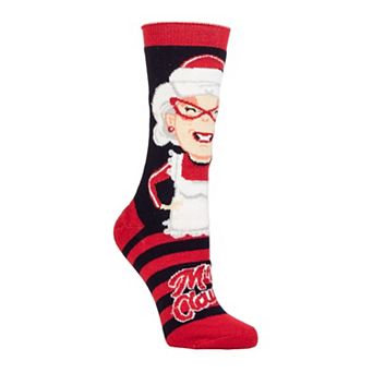 Women's Heat Holders Ultra Lite 3x Warmer Mrs. Claus Crew Socks