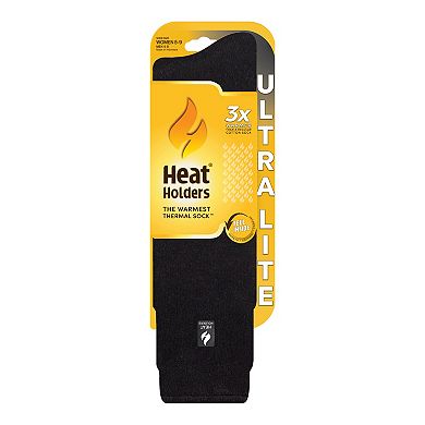 Women's Heat Holders Ultra Lite 3x Warmer Long Solid Crew Socks