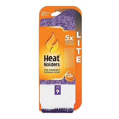 Women's Heat Holders Lite 5x Warmer Block Twist Crew Socks