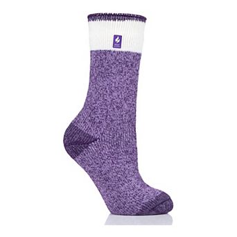 Women's Heat Holders Lite 5x Warmer Block Twist Crew Socks