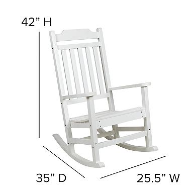 Taylor & Logan 3-Piece Winston All-Weather Rocking Chairs & Accent Side Table Set