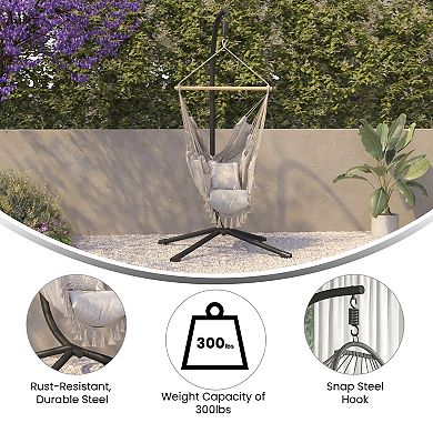 Taylor & Logan Hart Heavy Duty All-Weather C-Stand for Hanging Hammock Chairs
