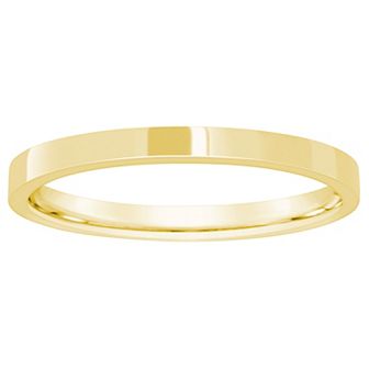 Alyson Layne 10k Gold Flat Comfort Fit Wedding Band