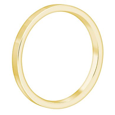 Alyson Layne 10k Gold Flat Comfort Fit Wedding Band