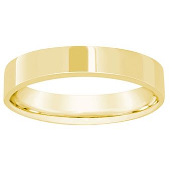 Alyson Layne Men's 10k Gold Flat Comfort Fit Wedding Band
