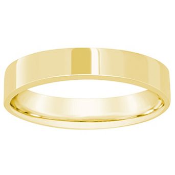 Alyson Layne Men's 10k Gold Flat Comfort Fit Wedding Band