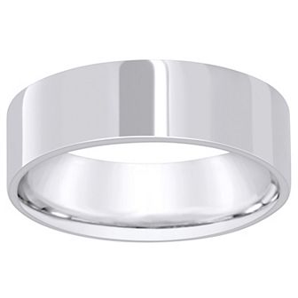 Alyson Layne Men's 14k Gold Flat Comfort Fit Wedding Band