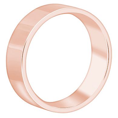 Alyson Layne 14k Rose Gold Flat Comfort Fit Wedding Band