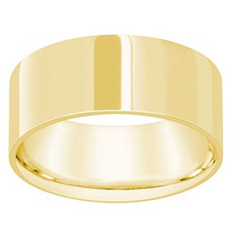 Alyson Layne Men's 10k Gold Flat Comfort Fit Wedding Band