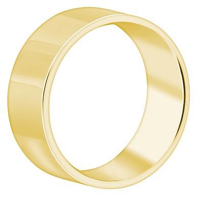 Alyson Layne Men's 10k Gold Flat Comfort Fit Wedding Band