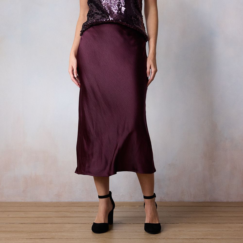 SLIP MIDI SKIRT LADY LODGE