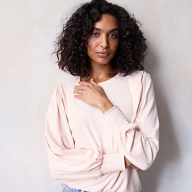Women's LC Lauren Conrad Smocked Cuff Top