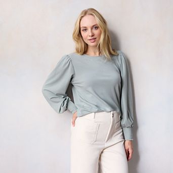 Women's LC Lauren Conrad Smocked Cuff Top