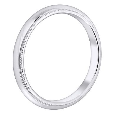 Alyson Layne Men's 18k Gold Milgrain Comfort Fit Wedding Band