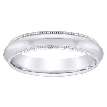 Alyson Layne Platinum Milgrain Comfort Fit Wedding Band