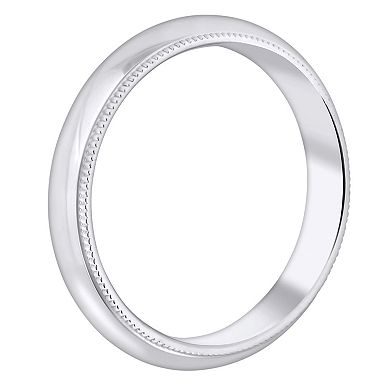 Alyson Layne Platinum Milgrain Comfort Fit Wedding Band