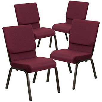 Emma And Oliver 4 Pack 18.5''w Stacking Church Chair